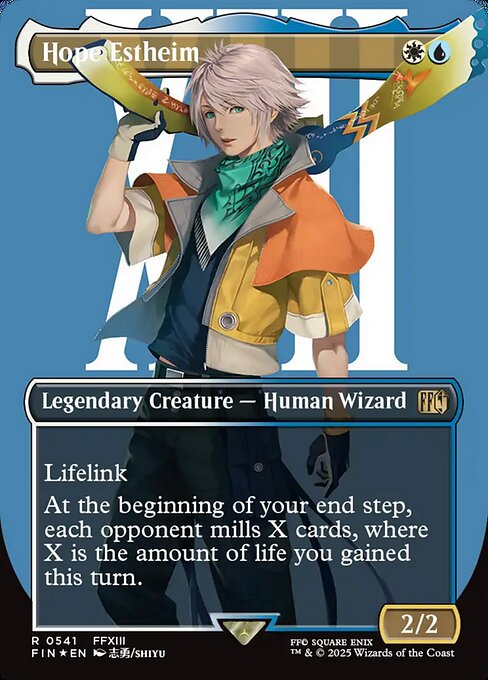 Hope Estheim - Final Fantasy FIN - NM - 0541 R (Borderless Surge Foil)