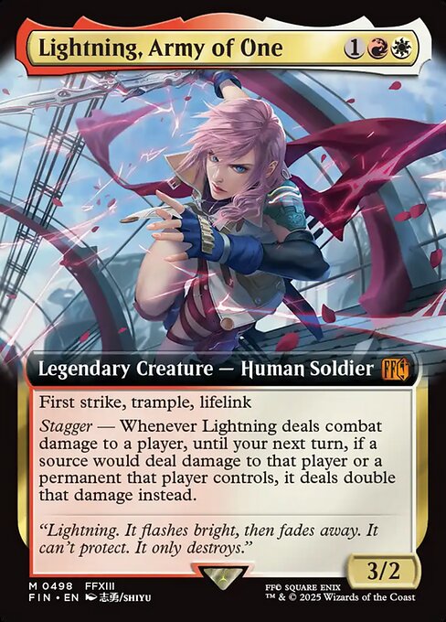 Lightning, Army of One - Final Fantasy FIN - NM - 0498 M (Extended)