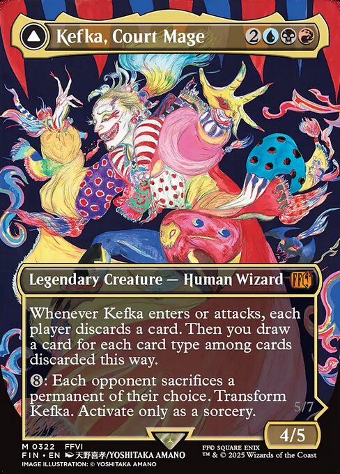 Kefka, Court Mage // Kefka, Ruler of Ruin - Final Fantasy FIN - NM - 0322 M (Borderless Foil)