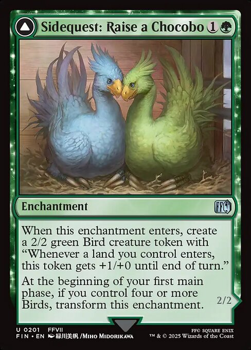Sidequest: Raise a Chocobo // Black Chocobo - Final Fantasy FIN - NM - 0201 U (Foil)