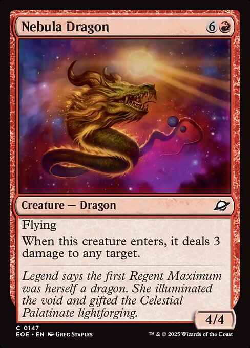 Nebula Dragon - Edge of Eternities EOE - NM - 0147 C (Foil)
