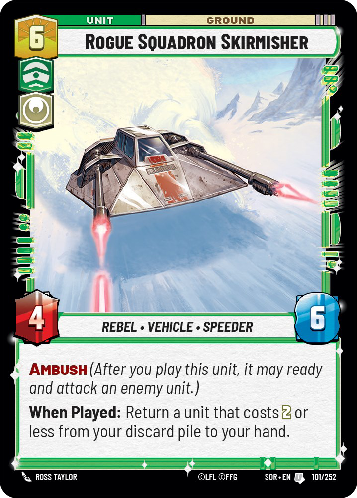 Rogue Squadron Skirmisher - U 101/252 - Spark of Rebellion SOR - Star Wars Unlimited (Foil)