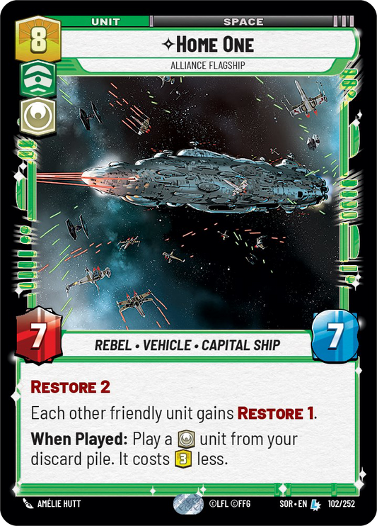 Home One - L 102/252 - Spark of Rebellion SOR - Star Wars Unlimited (Foil)