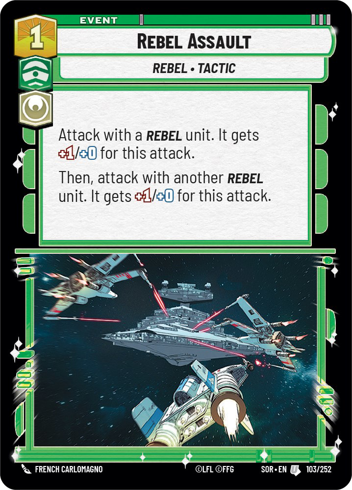 Rebel Assault - U 103/252 - Spark of Rebellion SOR - Star Wars Unlimited