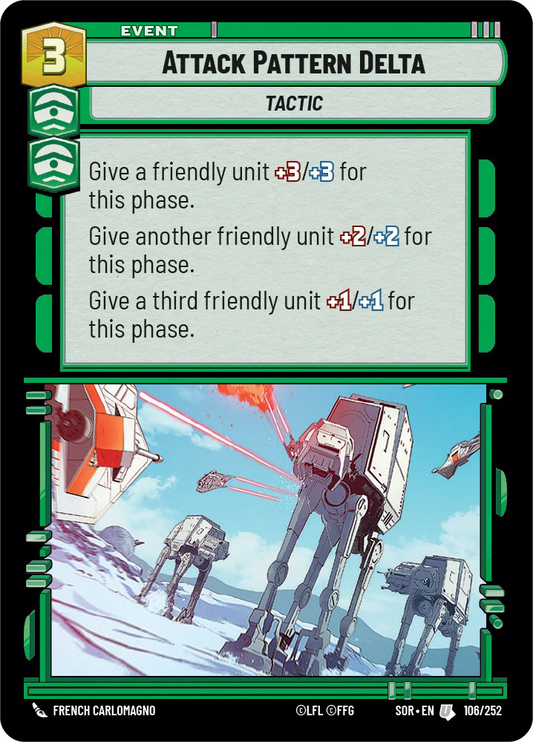 Attack Pattern Delta - U 106/252 - Spark of Rebellion SOR - Star Wars Unlimited (Foil)