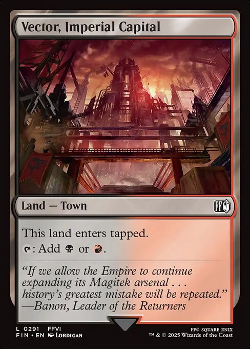 Vector, Imperial Capital - Final Fantasy FIN - NM - 0291 C (Foil)
