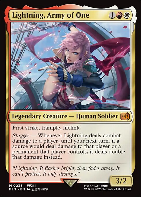 Lightning, Army of One - Final Fantasy FIN - NM - 0233 M