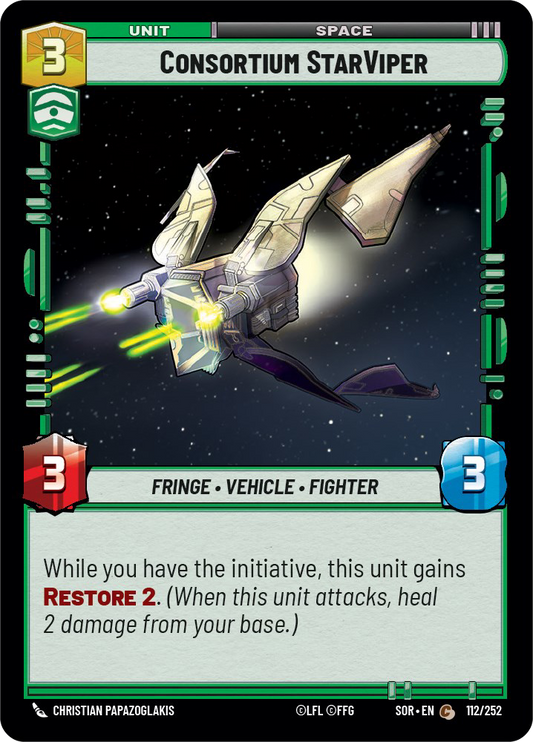 Consoritum StarViper - C 112/252 - Spark of Rebellion SOR - Star Wars Unlimited (Foil)