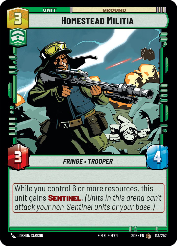 Homestead Militia - C 113/252 - Spark of Rebellion SOR - Star Wars Unlimited