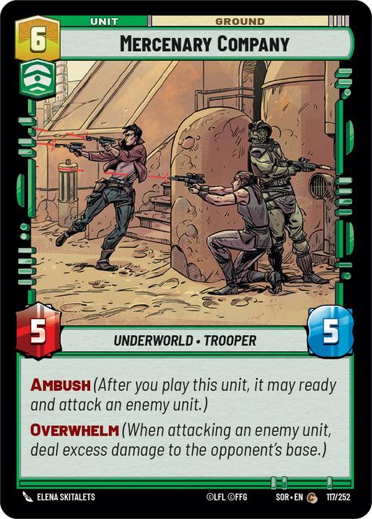 Mercenary Company - C 117/252 - Spark of Rebellion SOR - Star Wars Unlimited (Foil)