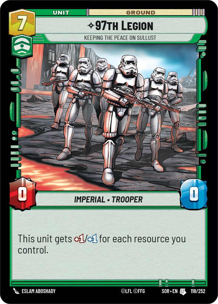 97th Legion - U 118/252 - Spark of Rebellion SOR - Star Wars Unlimited