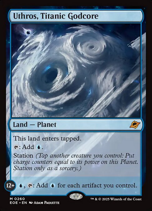 Uthros, Titanic Godcore - Edge of Eternities EOE - NM - 0260 M (Full Art Foil)