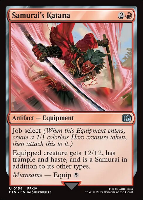 Samurai's Katana - Final Fantasy FIN - NM - 0154 U (Foil)