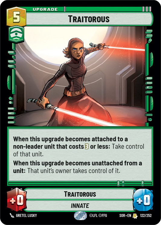 Traitorous - R 122/252 - Spark of Rebellion SOR - Star Wars Unlimited