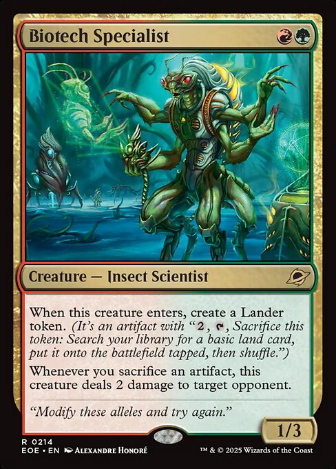 Biotech Specialist - Edge of Eternities EOE - NM - 0214 R (Foil)