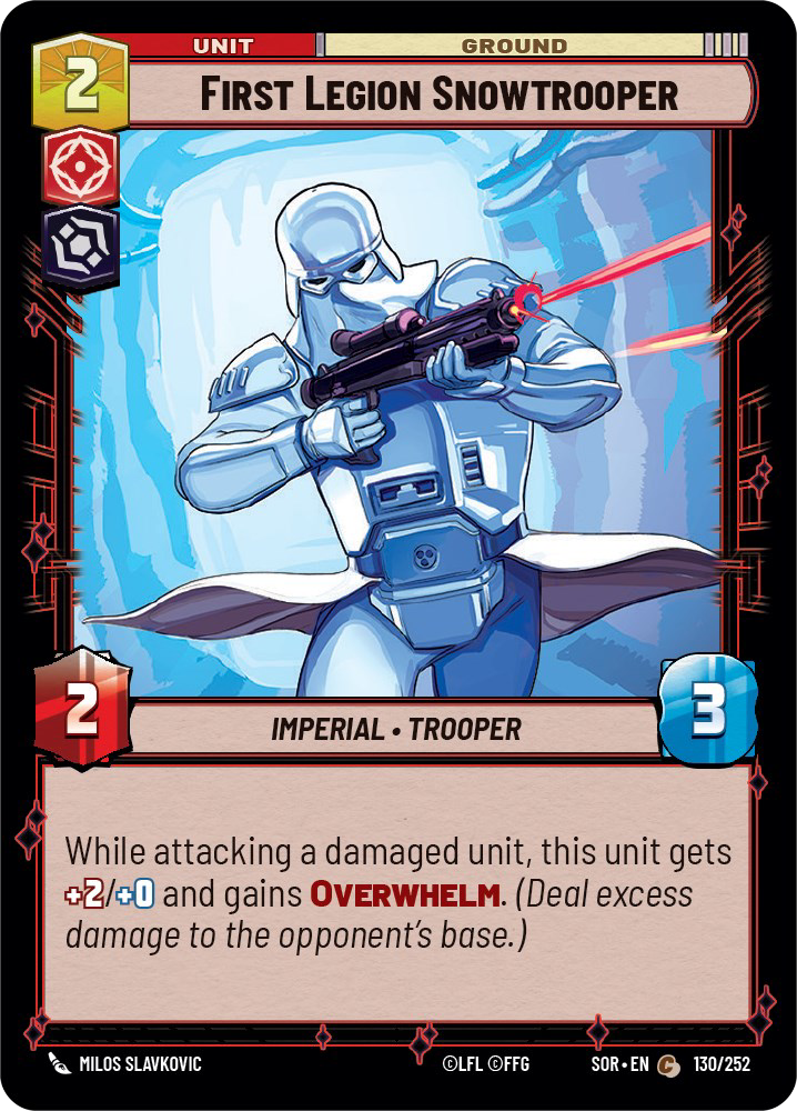 First Legion Snowtrooper - C 130/252 - Spark of Rebellion SOR - Star Wars Unlimited (Foil)