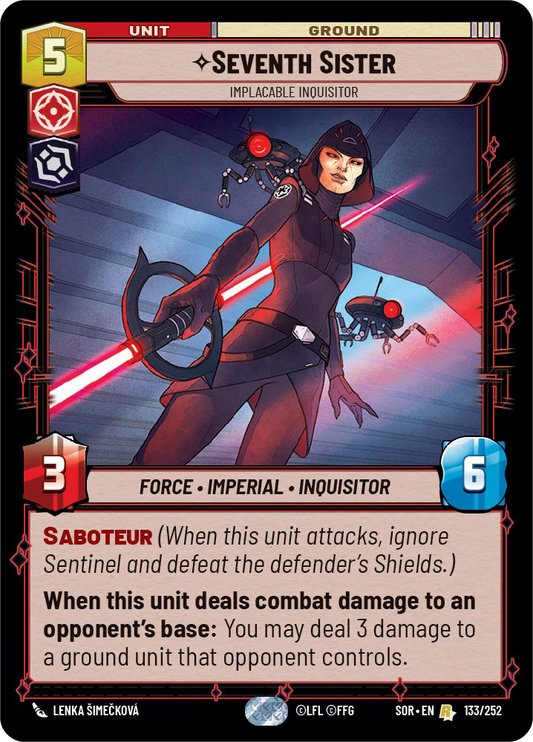 Seventh Sister - R 133/252 - Spark of Rebellion SOR - Star Wars Unlimited (Foil)