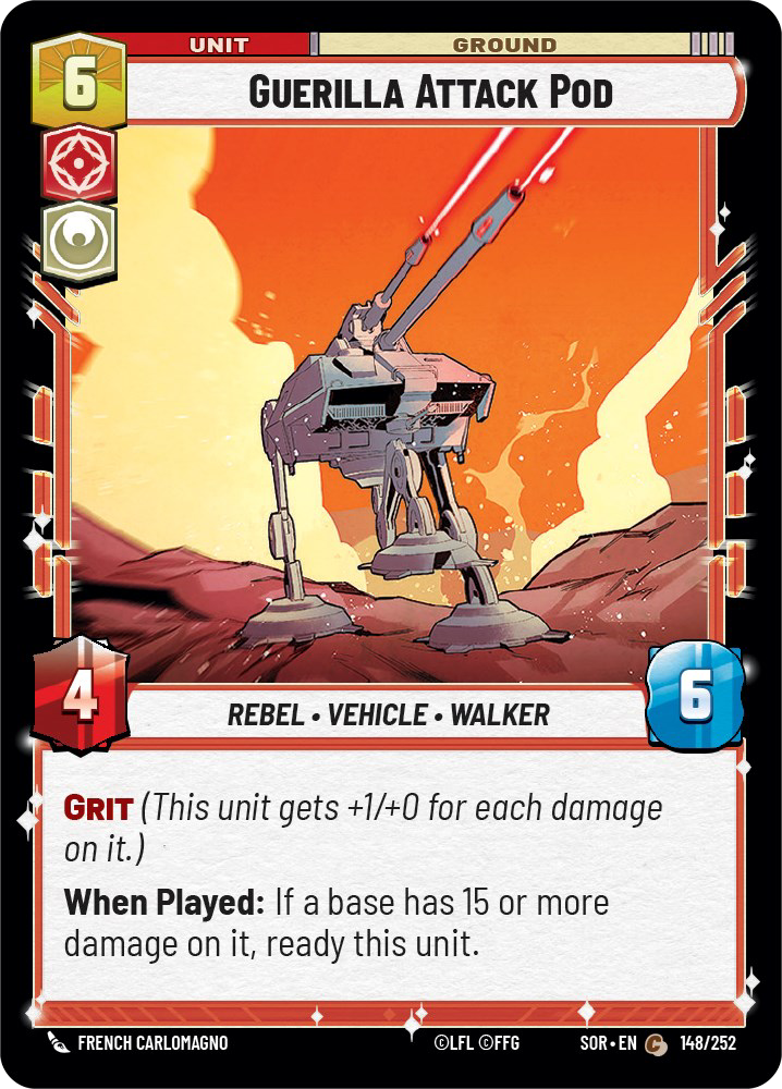 Guerilla Attack Pod - C 148/252 - Spark of Rebellion SOR - Star Wars Unlimited