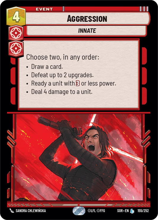 Aggression - L 155/252 - Spark of Rebellion SOR - Star Wars Unlimited (Foil)