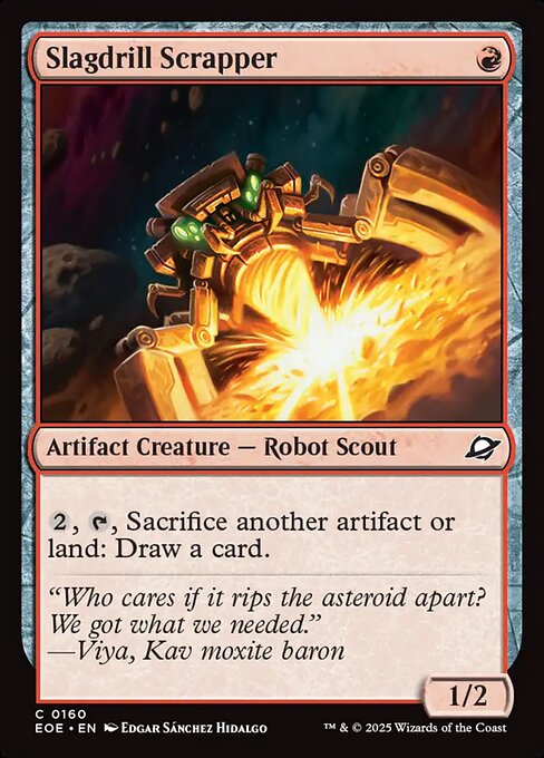 Slagdrill Scrapper - Edge of Eternities EOE - NM - 0160 C (Foil)