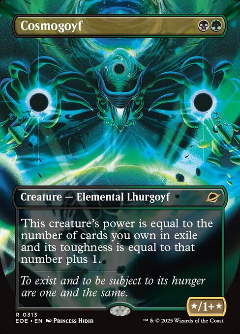 Cosmogoyf - Edge of Eternities EOE - NM - 0313 R (Borderless Foil)