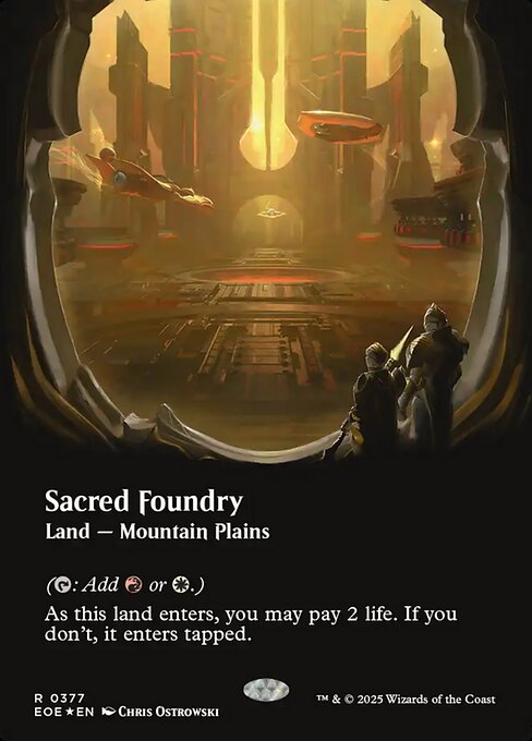 Sacred Foundry - Edge of Eternities EOE - NM - 0377 R (Showcase Foil)