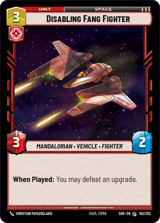 Disabling Fang Fighter - C 162/252 - Spark of Rebellion SOR - Star Wars Unlimited