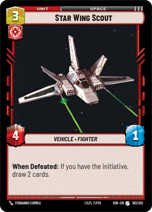 Star Wing Scout - U 163/252 - Spark of Rebellion SOR - Star Wars Unlimited (Foil)