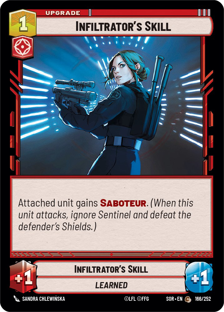 Infiltrator's Skill - C 166/252 - Spark of Rebellion SOR - Star Wars Unlimited