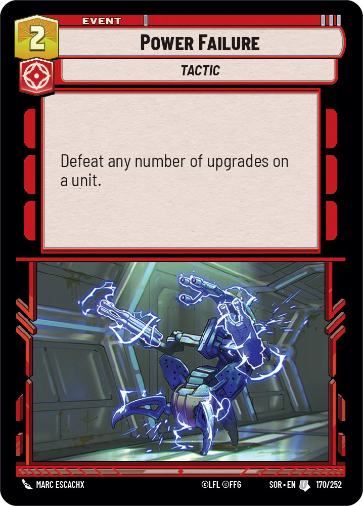 Power Failure - U 170/252 - Spark of Rebellion SOR - Star Wars Unlimited