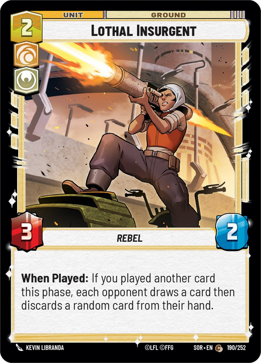 Lothal Insurgent - C 190/252 - Spark of Rebellion SOR - Star Wars Unlimited (Foil)