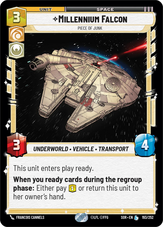 Millennium Falcon - L 193/252 - Spark of Rebellion SOR - Star Wars Unlimited