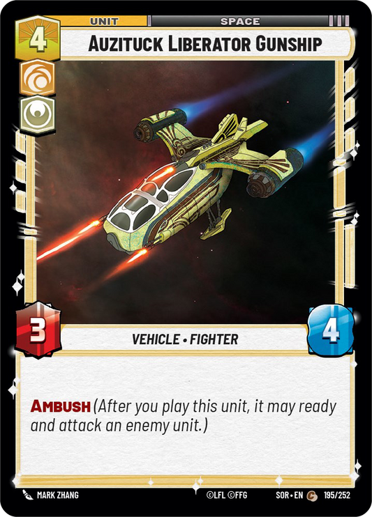 Auzituck Liberator Gunship - C 195/252 - Spark of Rebellion SOR - Star Wars Unlimited