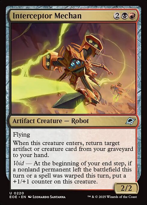 Interceptor Mechan - Edge of Eternities EOE - NM - 0220 U (Foil)
