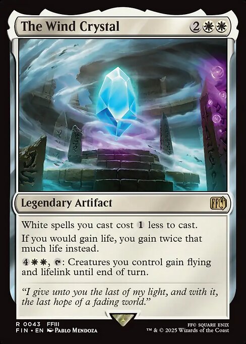 The Wind Crystal - Final Fantasy FIN - NM - 0043 R
