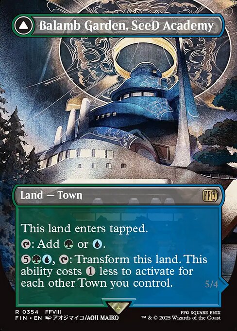 Balamb Garden, SeeD Academy // Balamb Garden, Airborne - Final Fantasy FIN - NM - 0354 R (Borderless Foil)