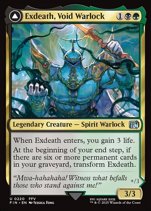Exdeath, Void Warlock // Neo Exdeath, Dimension's End - Final Fantasy FIN - NM - 0220 U (Foil)