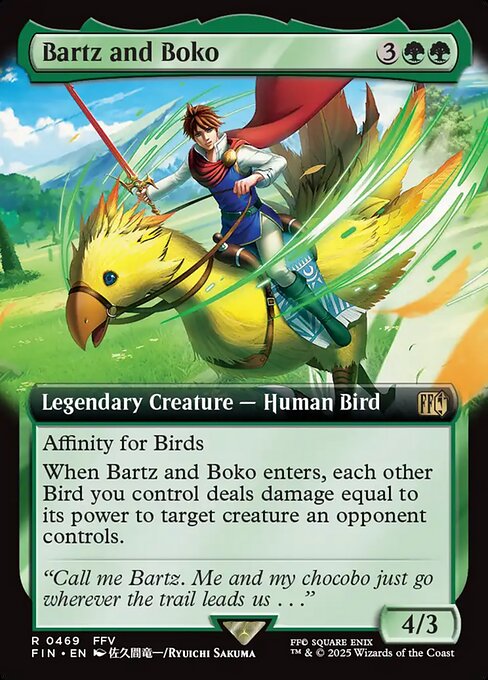 Bartz and Boko - Final Fantasy FIN - NM - 0469 R (Extended Foil)