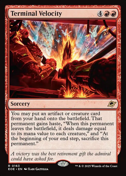 Terminal Velocity - Edge of Eternities EOE - NM - 0163 R (Foil)