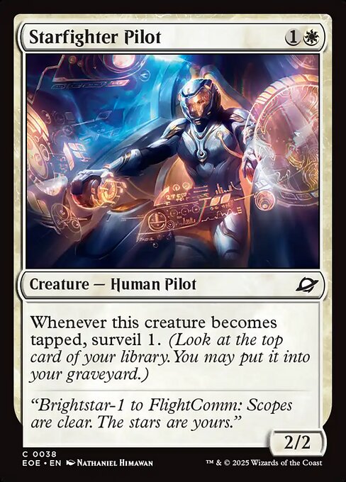 Starfighter Pilot - Edge of Eternities EOE - NM - 0038 C (Foil)