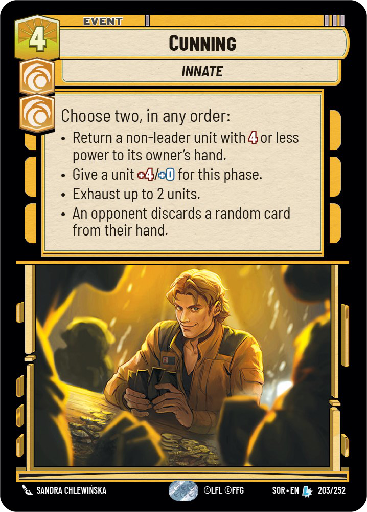 Cunning - L 203/252 - Spark of Rebellion SOR - Star Wars Unlimited