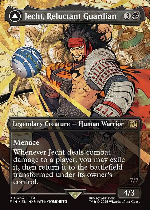 Jecht, Reluctant Guardian // Braska's Final Aeon - Final Fantasy FIN - NM - 0363 R (Borderless Foil)