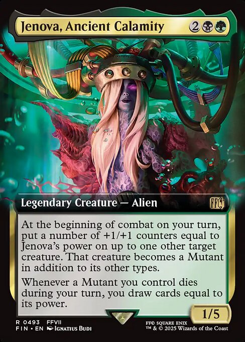 Jenova, Ancient Calamity - Final Fantasy FIN - NM - 0493 R (Extended Foil)