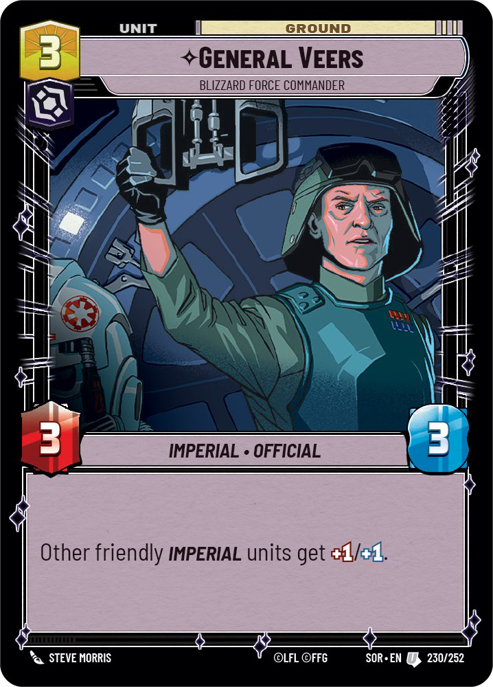 General Veers - U 230/252 - Spark of Rebellion SOR - Star Wars Unlimited