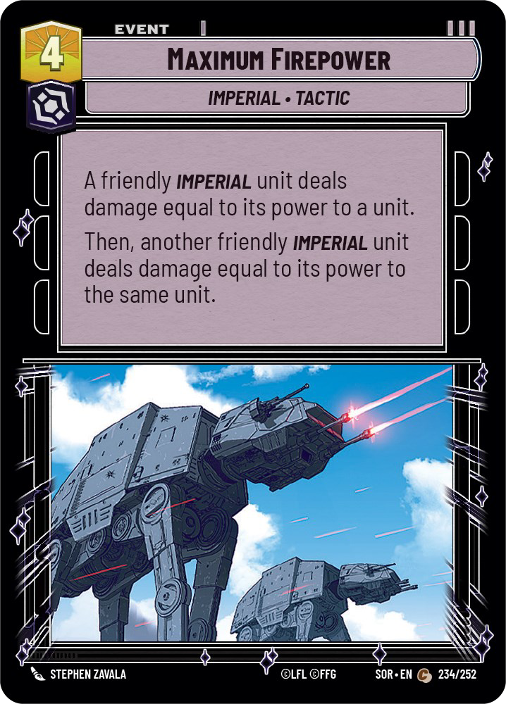 Maximum Firepower - C 234/252 - Spark of Rebellion SOR - Star Wars Unlimited