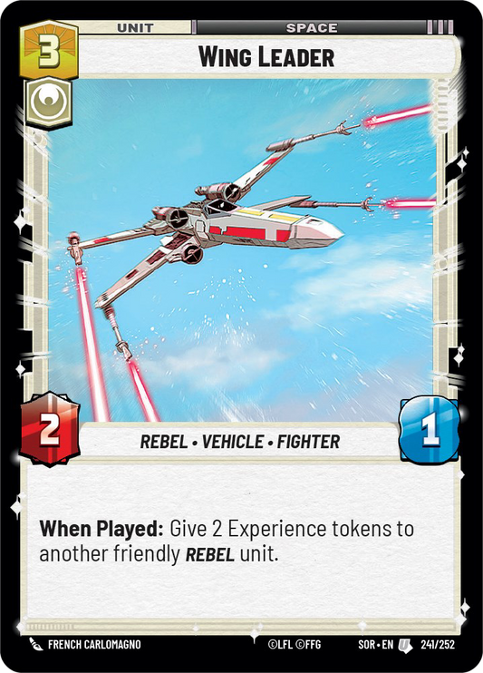 Wing Leader - U 241/252 - Spark of Rebellion SOR - Star Wars Unlimited