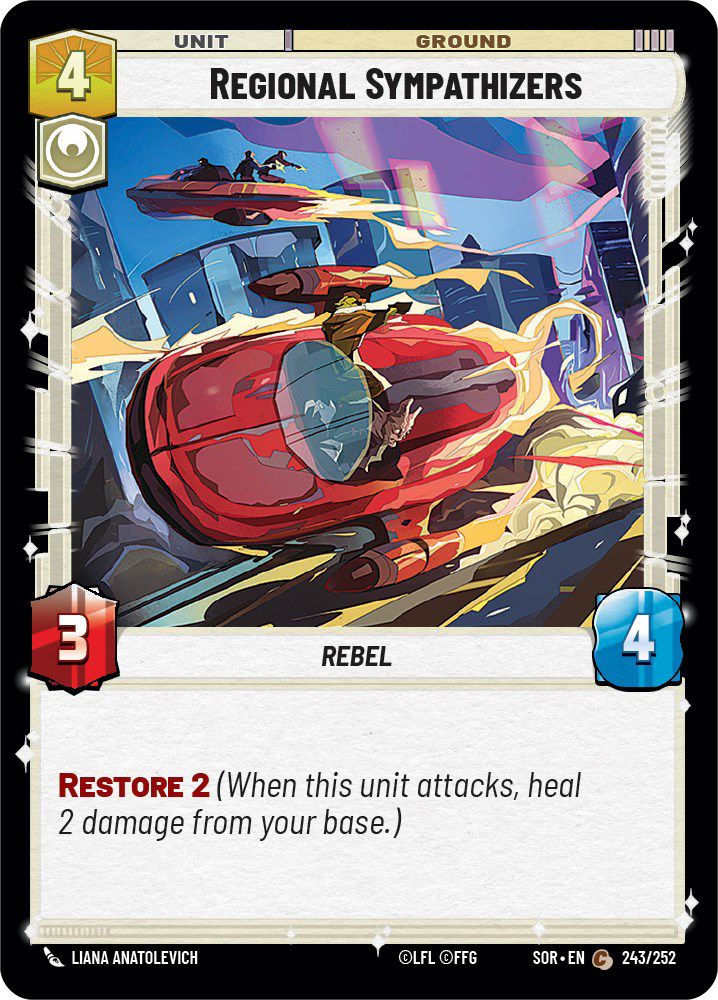 Regional Sympathizers - C 243/252 - Spark of Rebellion SOR - Star Wars Unlimited