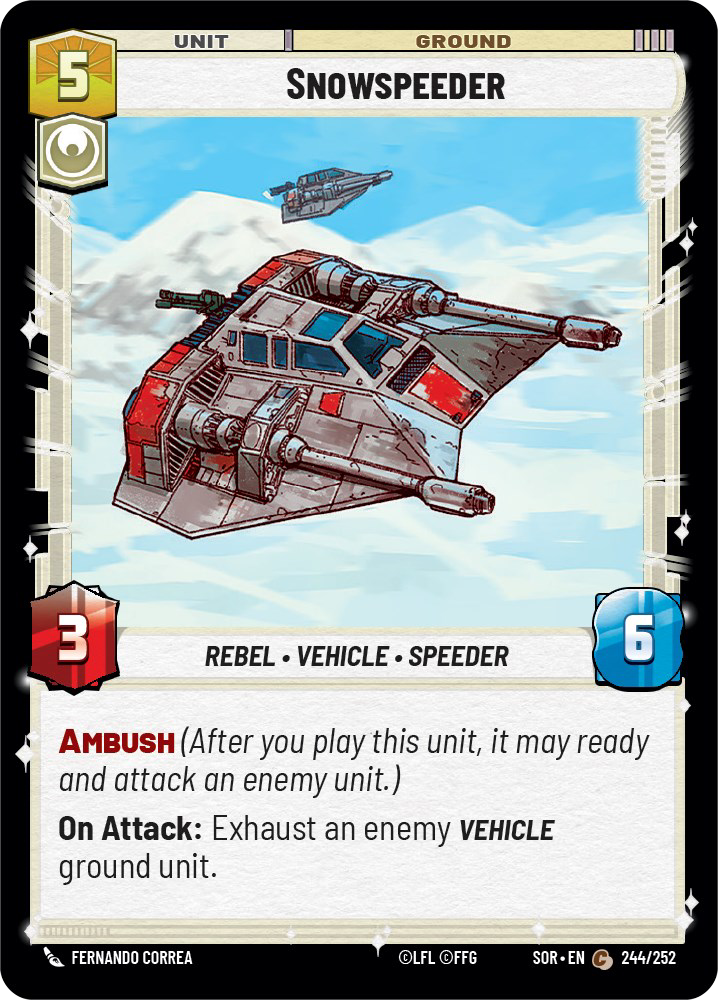 Snowspeeder - C 244/252 - Spark of Rebellion SOR - Star Wars Unlimited (Foil)