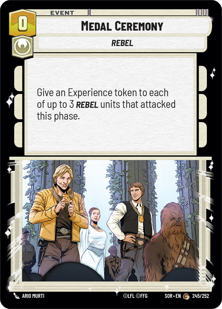 Medal Ceremony - C 245/252 - Spark of Rebellion SOR - Star Wars Unlimited