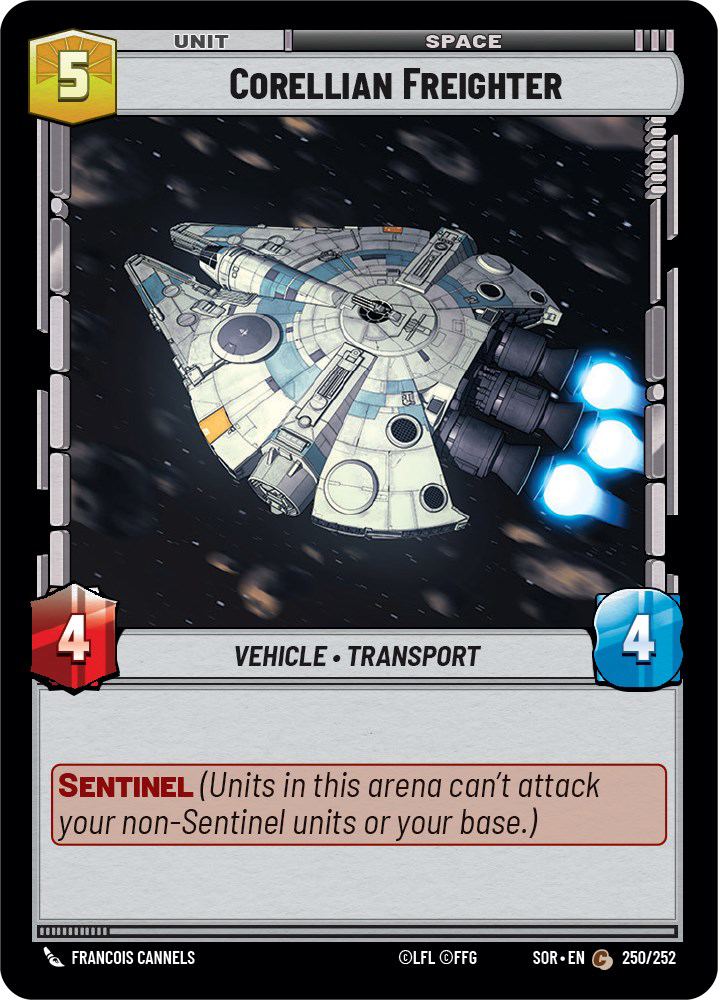 Corellian Freighter - C 250/252 - Spark of Rebellion SOR - Star Wars Unlimited (Foil)